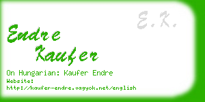 endre kaufer business card